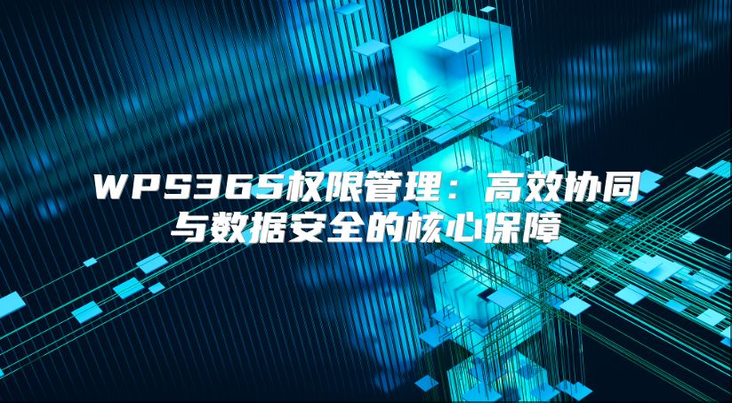 WPS365權(quán)限管理：高效協(xié)同與數(shù)據(jù)安全的核心保障
